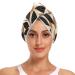 Black Brown Leaves Hair Towel 2 Pack Super Absorbent Hair Drying Towel Quick Dry Hair Turbans Head Towel with Button Twisty Wrap for Women Girls