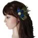 Charming Peacock Feather Hair Clip | Retro Party Accessory & Bridesmaid Gift | Stylish Hair Accessory (10-15 cm) - Buy Online on GoSupps.com