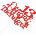 Tenhaisi Gilttery Red 13 Ofiicial Teenager Cake Topper Happy 13 Teenager Birthday Cake Topper Cheers to 13 Years Decoration - Buy Online on GoSupps.com
