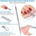 MORGLES Gel Nail Remover Kit - 10 Nail Clips, 300 Cotton Pads, Files, Shiner, Cuticle Pusher, Brush - Purple - Buy Online on GoSupps.com