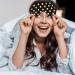 Samadhaan Mulberry Silk Sleep Eye Mask for Side Sleepers - Black & Gold (2 Pack) - Buy Online on GoSupps.com
