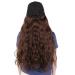 Light Brown Baseball Cap Wig with Long Corrugated Hair - Adjustable Fashion Hat for Women & Girls - Buy Online on GoSupps.com