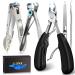 Toenail Clippers for Seniors Thick Nails - Wide Jaw Opening Extra Large Toe Nail Clippers with Catcher Professional Sharp Curved Blade Heavy Duty Clipper Pro Nail Cutter for Seniors Long Handle