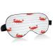 Sleep Mask Light Blocking Red Crab Seamless Pattern Eye Mask for Sleeping with Adjustable Strap Soft Lightweight Eye Cover Blindfold for Men Women Work Travel Naps