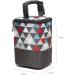LCY Insulated Baby Bottle Cooler Bag | Holds 4 Bottles | Colorful Triangles | Hanging Strap Included - Buy Online on GoSupps.com