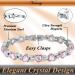 Vicmag Lymphatic Drainage Magnetic Bracelet for Women - Titanium Steel, Ultra Strength, Adjustable, Pink Heart Crystal - Gift Box Included - Buy Online on GoSupps.com
