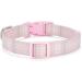 Yudote Soft Dog Collar for Small Dogs | Checkered Fabric Sensitive Skin | Light Pink (1-Pack) - Buy Online on GoSupps.com