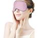Pink Houndstooth Sleep Mask for Women | Adjustable Eye Shades with Elastic Strap | Perfect for Comfortable Sleep - Buy Online on GoSupps.com