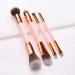 4pcs Portable Dual-ended Makeup Brushes Set | Pro Soft Bristles Cosmetics Powder Blush Kit (T-04-026) - Buy Online on GoSupps.com