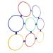 Sensory Training Hoops Free Combination Hopscotch Hoop Plastic Material Multipurpose 10PCS with 10 Buckles for Jumping Activities Dia 47cm / 18.5in
