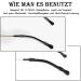 6 Pairs Silicone Anti-Slip Covers for Glasses Brackets - Black & White Rubber Accessories | Ideal Glasses Ear Hooks - Buy Online on GoSupps.com