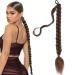 Gledola Long Braided Ponytail Extension 30 Inch Pre stretched Braiding Hair Extensions DIY Braid Ponytail Synthetic Hair Piece (Dark Brown 30 inches) 30 inches Dark Brown