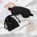 YOUSEEZHI Silk Sleep Eye Mask Blindfold - Soft Eye Cover with Elastic Strap (Black) - Buy Online on GoSupps.com