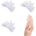 3 Pairs Moisturizing Gloves Over Night Bedtime White Cotton Cosmetic Inspection Premium Cloth Quality Eczema Dry Sensitive Irritated Skin Spa Therapy Secure Wristband One Size Fits Most (3 Pairs)