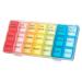kiniza Small Weekly Pill Organizer 3 Times a Day 7 Day Pill Box Pill Holder Compartments Moisture-Proof Pill Case Portable Travel Friendly Pill Case for Supplements Vitamin Medication