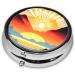 Bright Sunriser Round Pill Box | 3 Compartment Portable Organizer for Travel | Ideal Travel Pill Box - Buy Online on GoSupps.com