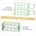 Yardenfun Box Egg Carton Eggs Plastic Tray Egg Storage Container Egg Tray Refrigerator Household re-usable Green 22.3X10.1X8.9CM - Buy Online on GoSupps.com