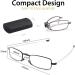 Read Optics Compact Folding Reading Glasses - Black with Silver & Gunmetal Telescopic Arms | Unisex +1.0 Readers for Ultimate Portability - Buy Online on GoSupps.com
