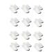 CHOCHILI 12 Pairs Fabric Packed Disposable Hotel Slippers for Airbnb Spa Salon Party Wedding Guests - Fits up to Adult US Men Size 10 & Women Size 11 White