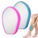 Uqtuko nano hair remover painless peeling hair removal tool hair removal without shaving crystal hair remover stone for women and men for leg arm back (blue and pink))