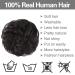 100% Human Hair Messy Bun Extension - Natural Black Chignon for Women & Kids - Buy Online on GoSupps.com