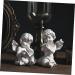 Alipis Decor Resin Crafts Reading a Book Staue Figure Unique Angel Ornaments Accessories Jam Dining Table - Buy Online on GoSupps.com