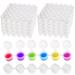 ZEAYEA 100 Strips 600 Pots Paint Pots Strips  2ml/ 0.07 oz Empty Paint Cup Pots with Lids  Arts Crafts Plastic Storage Containers for Classrooms Schools Paintings Art Summer Camps
