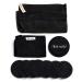 Kitsch Ultimate Cleansing Kit - Cotton Face Pads | Washable Cotton Rounds | Exfoliator Sponge | Face Towel | Reusable Cotton Rounds | Makeup Remover Pads | Organic Cotton Face Rounds | Holiday Gift Black