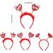 UNVOJL 4 Pieces Valentines Day Red Headband Glitter Love Hair Band Red Love Heart Headband Lip Bopper Headband Hair Hoop for Women Wedding Birthday Gift - Buy Online on GoSupps.com