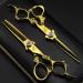 Hair Cutting Scissors Shears 6 Inch All Golden Dragon Hairdressing Barber Scissors Professional Barbershop Scissor Haircut Salon Cutting Shears Set Thinning (Color : 6.0 2PCS Set) - Buy Online on GoSupps.com