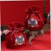 HOMSFOU 2pcs Candy Bag Packaging Bag Wedding Candy Bags Candy Bags for Wedding Decorative Candy Pouches Drawstring Candy Bags Gift Bags Wedding Decor Portable Candy Pouch Festival Supply Red 15x12cm - Buy Online on GoSupps.com