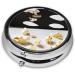 Cinema Clapboard & Popcorn Mini Round Pill Box - 3 Compartment Travel Organizer for Medicine & Vitamins | Portable Pill Case for Home & Office Use - Buy Online on GoSupps.com