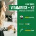 Organic Plant D3+K2 (5000 IU D3, 120 mcg K2) Sublingual Drops - Vegan, Immunity & Bone Support - 2 Pack 2 Fl Oz - Buy Online on GoSupps.com