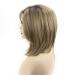 Ombre Blonde Bob Wig - Synthetic Medium Length Wig for White Women with Bangs - Buy Online on GoSupps.com