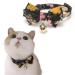 Necoichi Kimono Bow Tie Cat Collar Black