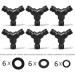 TOPWAYS 6x Y Piece Hose Connector - Plastic Trousers Splitter (3 Way) for Efficient Hose Branching | Durable Hose Divider and Branch Connecting Solution - Buy Online on GoSupps.com