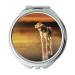 Mirror Travel Mirror Dog Sunset Waters Reflection Lake Composition pocket mirror portable mirror