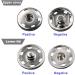 50 Sets 3/4 inch Sew-on Metal Snap Buttons for Clothing - Silver Fasteners - Buy Online on GoSupps.com