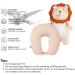 JOYRAVO Kids Travel Pillow - 2-in-1 Deformable Neck Pillow with Cute Pink Lion Design for Comfortable Sleep and Play on Airplanes, Cars, and Travel - Buy Online on GoSupps.com