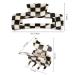 YISSION 2 PCS Large Checkered Butterfly Hair Clips - Vintage Steady Square Claw Clips for Thin/Thick Hair - Fashion Accessories for Women - Buy Online on GoSupps.com