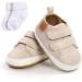 Baby Sneakers | PU Leather First Walking Shoes for Boys & Girls | Anti-Slip Toddler Shoes | Infant Newborn Prewalker Sneakers with Sock | 12-18 Months - Buy Online on GoSupps.com