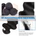 Brazilian Body Wave Human Hair Bundles with Closure | 3 Bundles + 4x4 Lace Closure (14 16 18+12) | 100% Unprocessed Virgin Hair | Free Part Natural Color - Buy Online on GoSupps.com