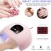 IHEHUA 54W LED UV Lamp for Gel Nails Nail Lamp Nail Dryer 60s 99s 120s Timer Infrared Sensor LCD Display Plus Anti-UV Gloves Gift Suitable for Manicure/Pedicure Home and Salon Pink - Buy Online on GoSupps.com