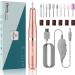 Kredioo Electric Nail Files 20000RPM Electric Manicure Set for Natural Nails Gel Nails Low Vibration Low Noise Electric E File Machine with 10 Drill Bits for Home Nail Care Beginner Grey Gold Rose Gold