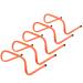 REEHUT 6 inch Speed Hurdles Set of 5 - Agility, Plyometric and All Purpose Speed Training Hurdle with Carry Handles (Orange)