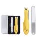 Stainless Steel Nail Cutter with Catcher Function Fingernail&Toenail Clippers for Men and Women Kids and Seniors (Gold)