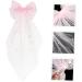 DRESSOOS Mesh Ribbon Hairpin Bow for Girls Pearl Decor Bows for Bridal Hair Accessories Bridal Veils for Wedding Hair Deyer Lace Veil Wedding Veils Pink Bride Pearl Temperament Top Clip - Buy Online on GoSupps.com