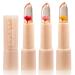 Flower Lip Balm Color Change  Clear Lipstick With Flower Inside  pH Lip Balm for Pink Shade  Long Lasting Moisturizing Waterproof Vegan Lipstick(red+pink+yellow) red/pink/yellow