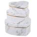 Heart Shape Paper Present Boxes with Marble Pattern 3 Pcs Heart- Shaped Paper Mache Flower Boxes with Lids for Valentines Day Packaging Supplies Girls Birthday (White)