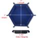 RNK Gaming Folding Hexagon Dice Tray - PU Leather and Blue Velvet for DND Dice Rolling Games - Buy Online on GoSupps.com